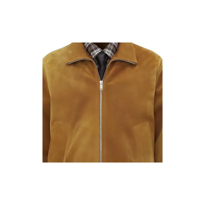 Bottega Veneta SS24 Leather Jacket Men's Peanut Butter Color-4