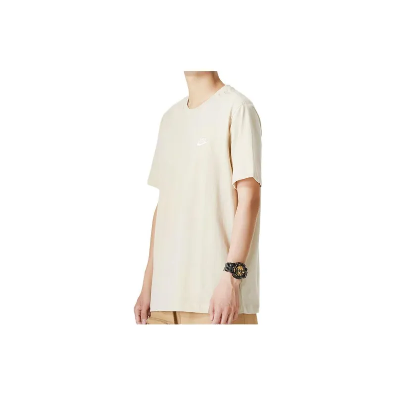 Nike T Shirts Men Beige-3
