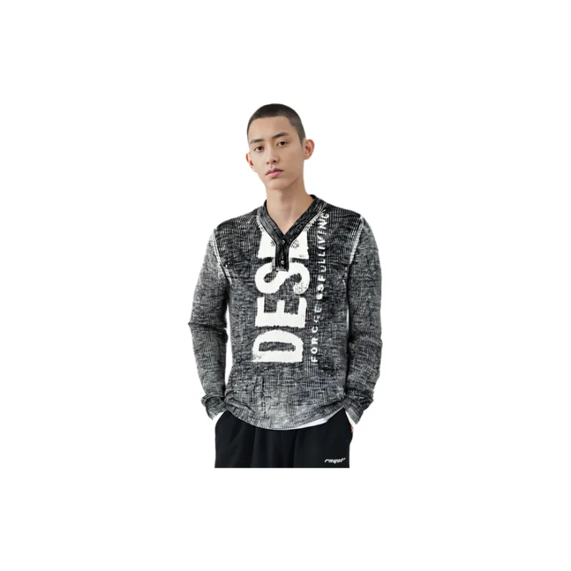 DIESEL K Atullus Printed Wool Jumper With Logo-5