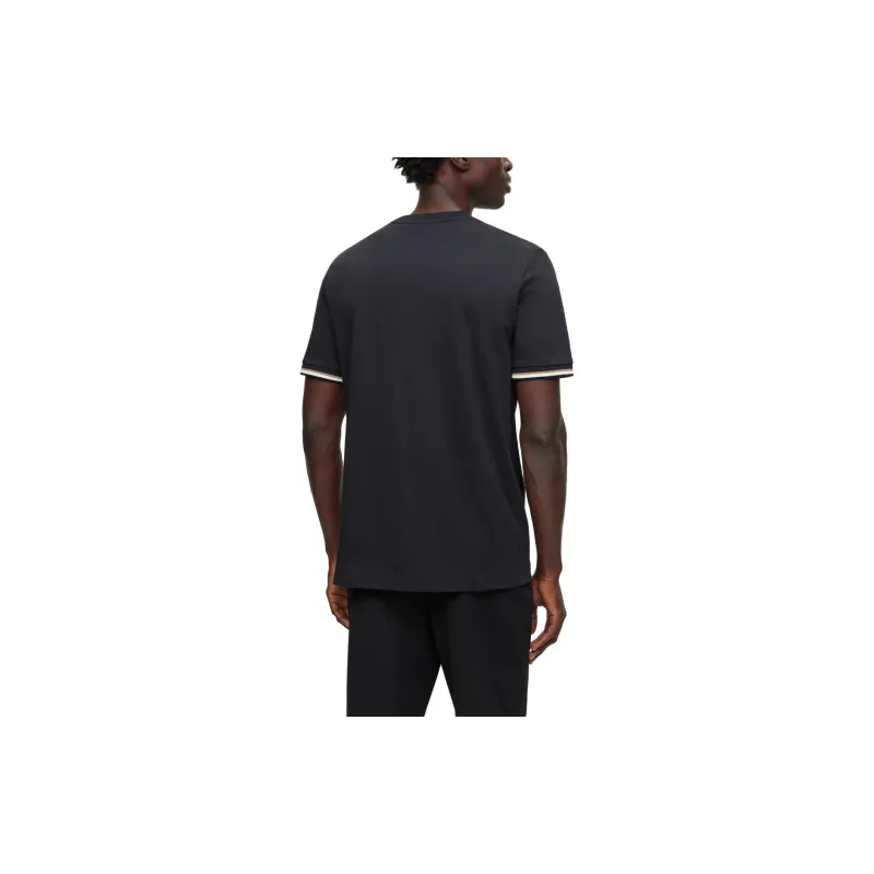 HUGO BOSS Stripe Trim Crewneck T Shirt-4