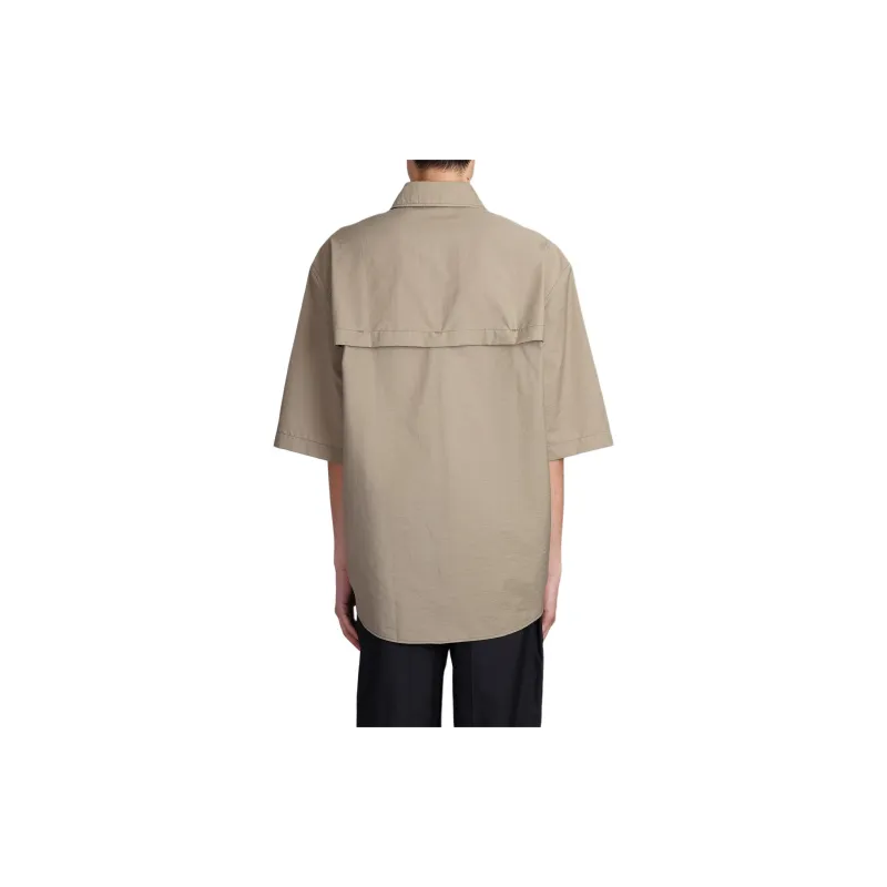 Lemaire Button Up Curved Hem Shirt-2