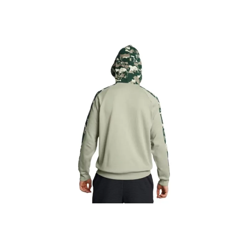 Under Armour Rival Fleece Camo Blocked Hoodie Sweatshirt Men's Light Green-2