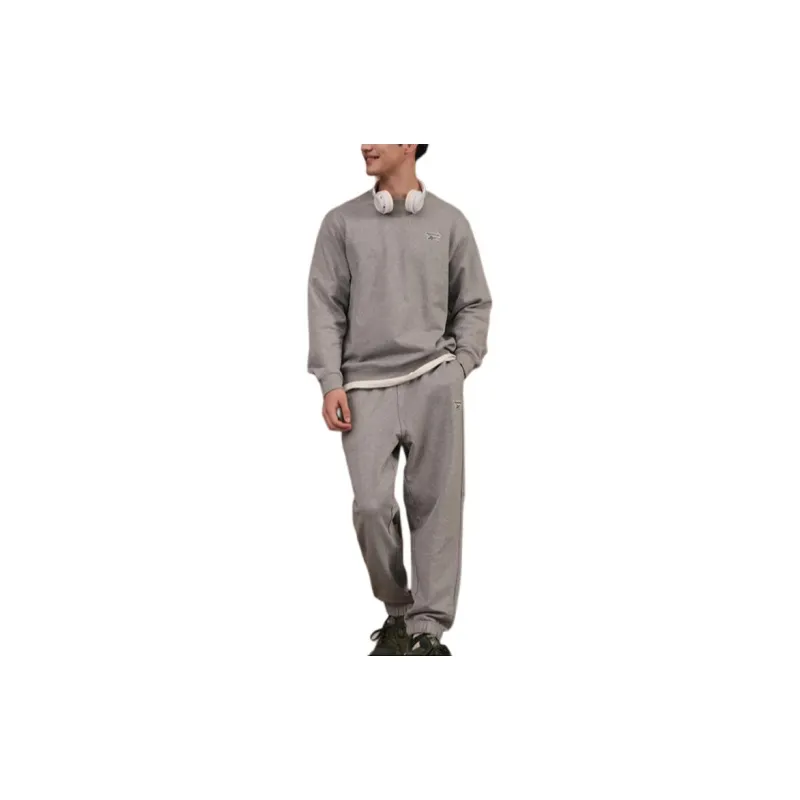 Reebok Knitted Sweatpants Unisex Medium Heather Gray-1