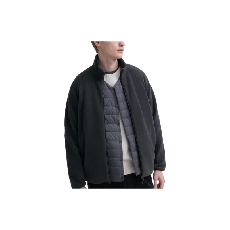 UNIQLO Velvet feel Coat Unisex Dark Gray-2