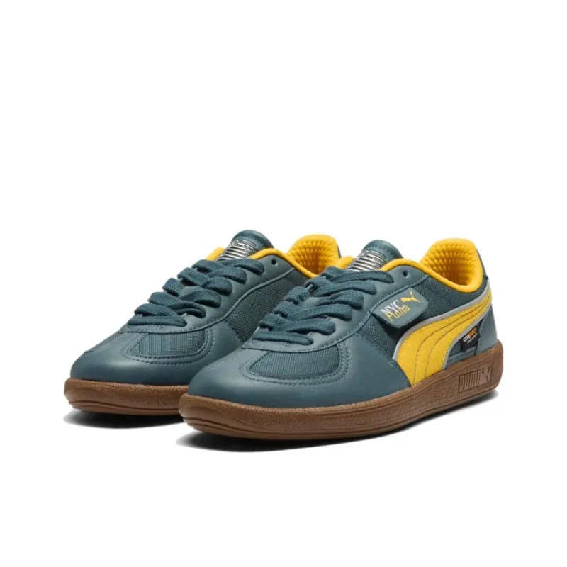 PUMA Palermo Anti Slip Wear Resistant Low Top Skateboard Shoes Men's Green Yellow-2