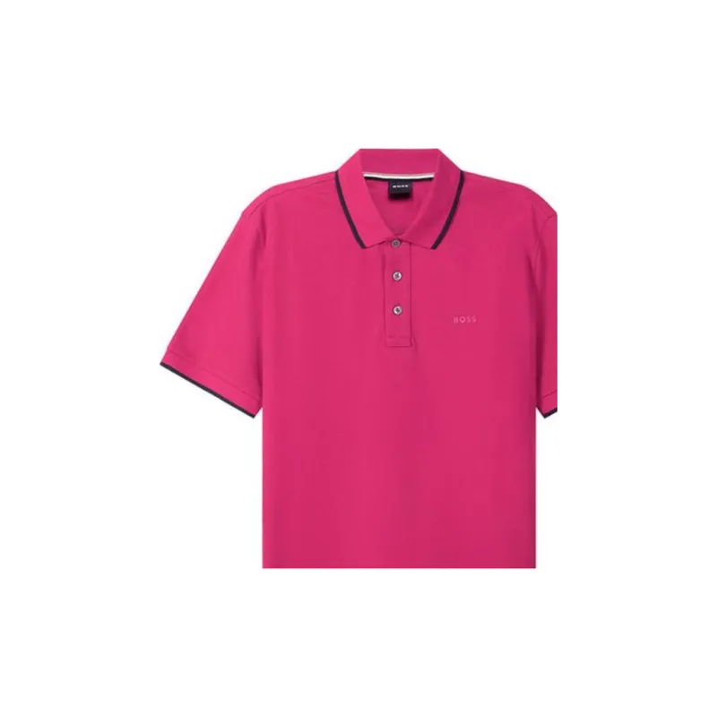 HUGO BOSS Polo Shirts Men Rose Red-3
