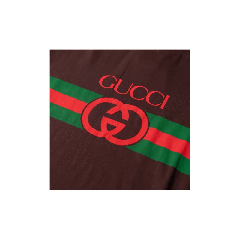 GUCCI T Shirts Men Brown-4