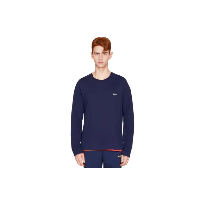 HUGO BOSS Logo embroidered T shirt-8