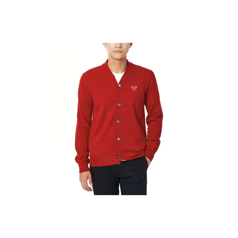 CDG Play Sweaters Men Red-2