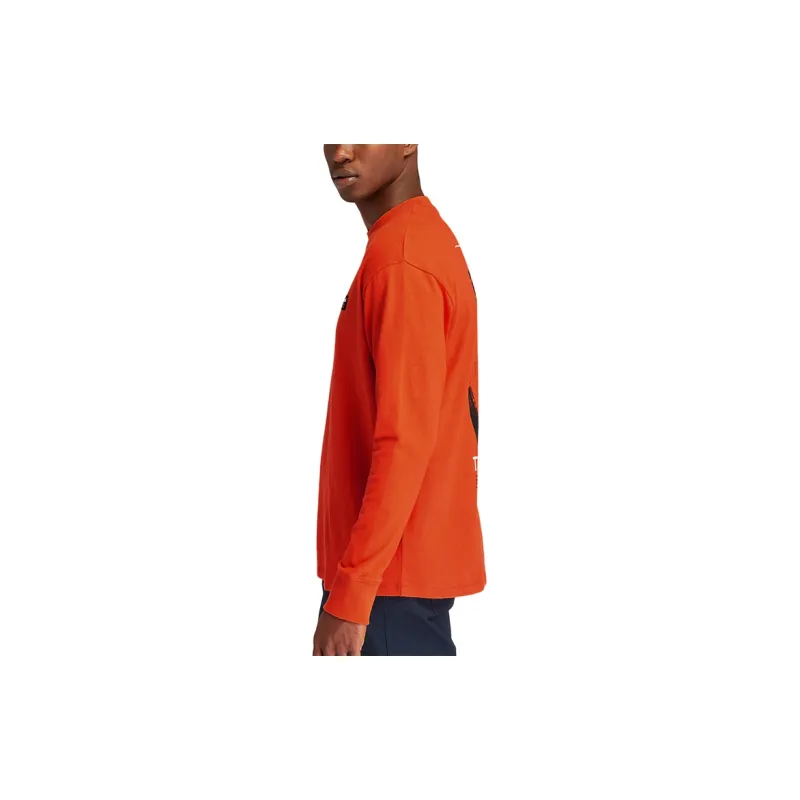 Timberland T-Shirts Men Orange Red-5