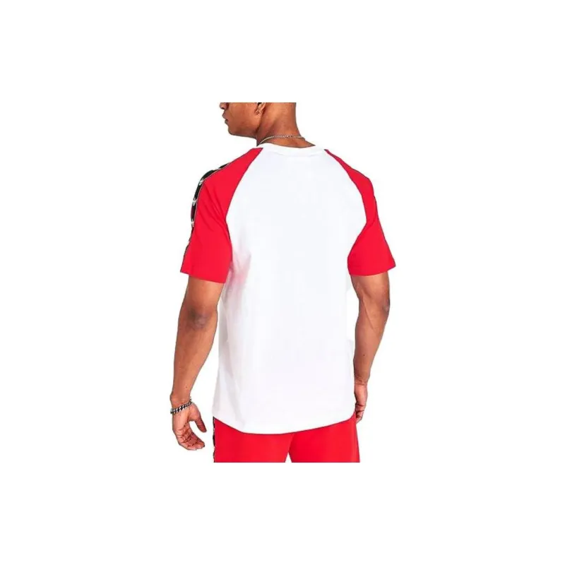 Adidas T-Shirts Men Red White-3