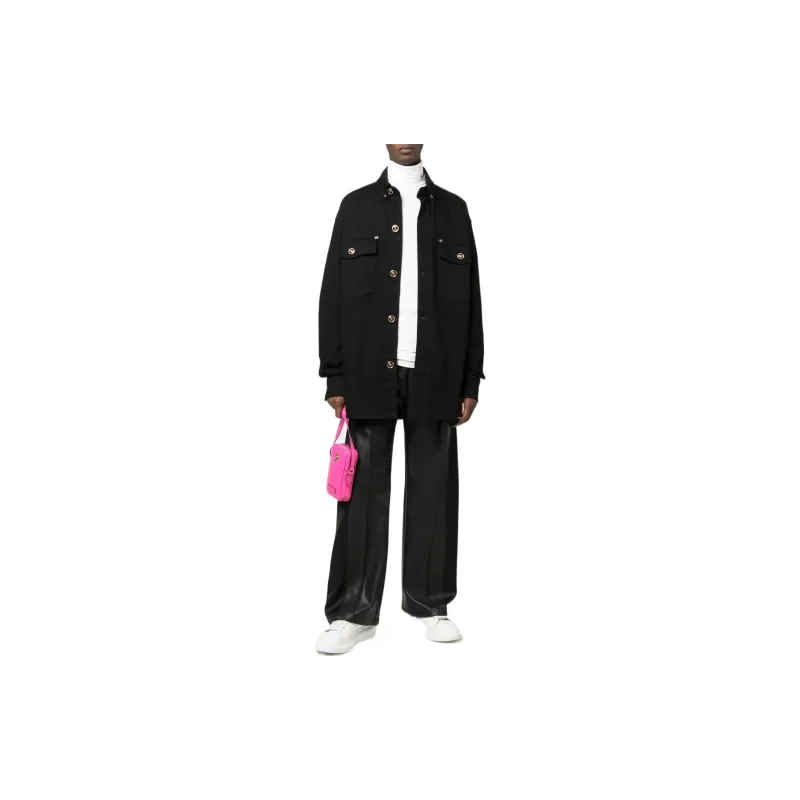 VERSACE Button-Up Long Sleeved Denim Jacket-2