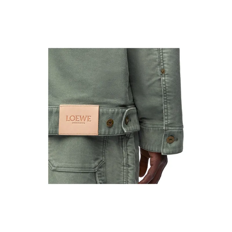 LOEWE SS24 Jackets Coats Men's Khaki Green-3