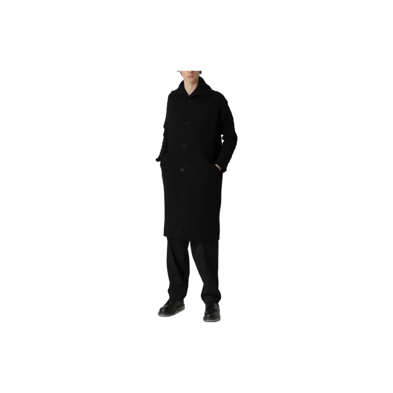 Yohji Yamamoto Coats Men Black-5