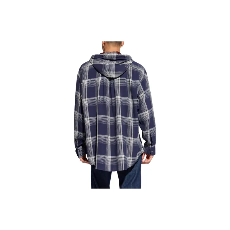 Vivienne Westwood Checked Drawstring Hooded Shirt-3