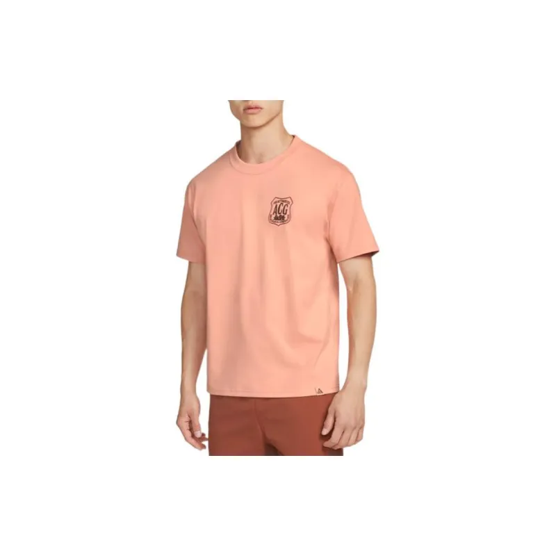 Nike ACG Drop Shoulder Sleeve T Shirt Men's Pink-4