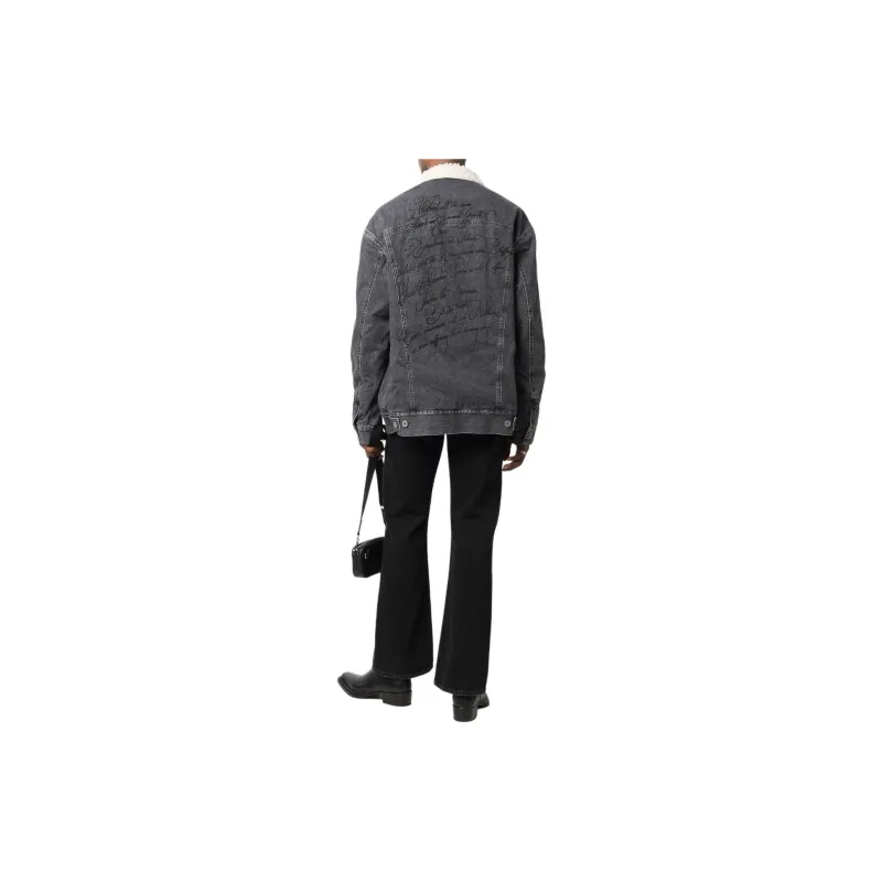 JUNYA WATANABE Faux shearling Collar Denim Jacket-3