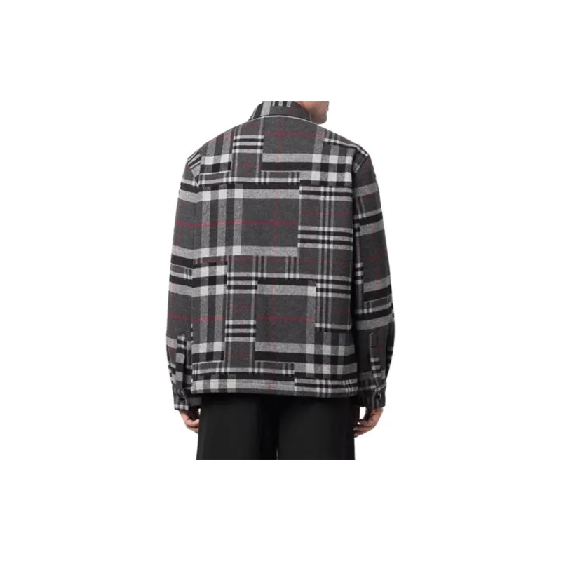 Burberry Shirts Men Gray-3