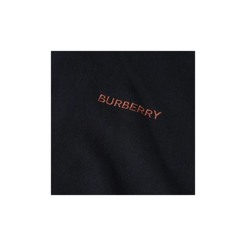 Burberry Topstitched Monogram Motif Cotton Oversized Hoodie-5