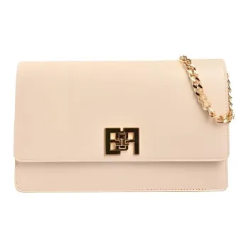 Elisabetta Franchi Polyurethane Polyester Handbag Shoulder Bag Crossbody Bag Women's Beige
