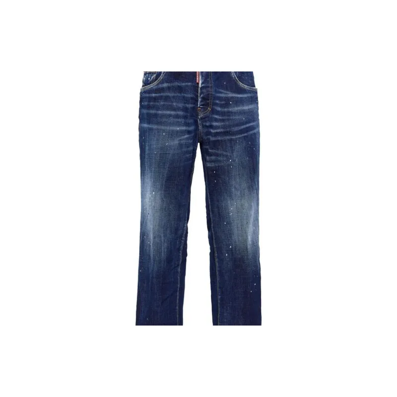 DSQUARED 2 Mid Rise Panelled Straight Leg Jeans-5