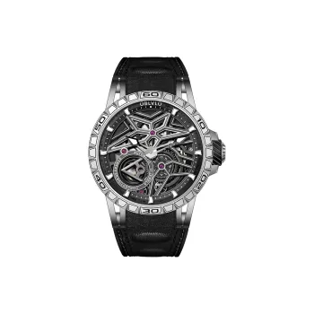 OBLVLO Automatic Mechanical Movement Watch Men's Watches Black Dial