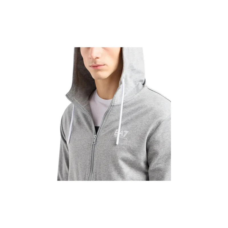 EMPORIO ARMANI Logo print Zip up Hoodie-5