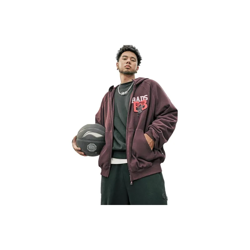 LiNing Sweatshirt Unisex Deep Matte Red-3
