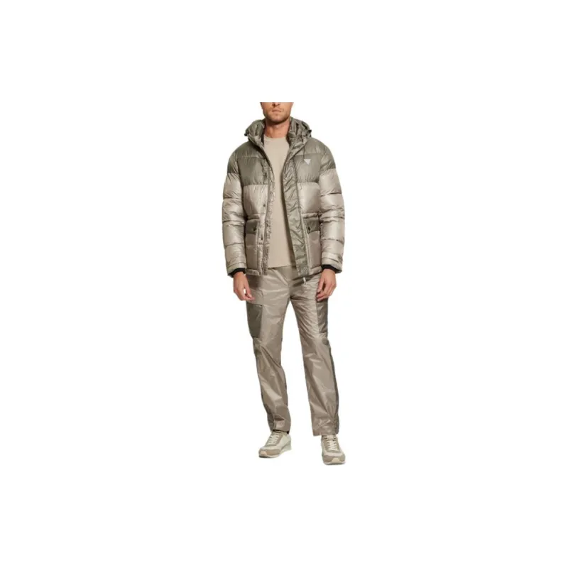 GUESS Wilfred Hooded Long Puffer Jacket Jackets Coats Men's Gray-2