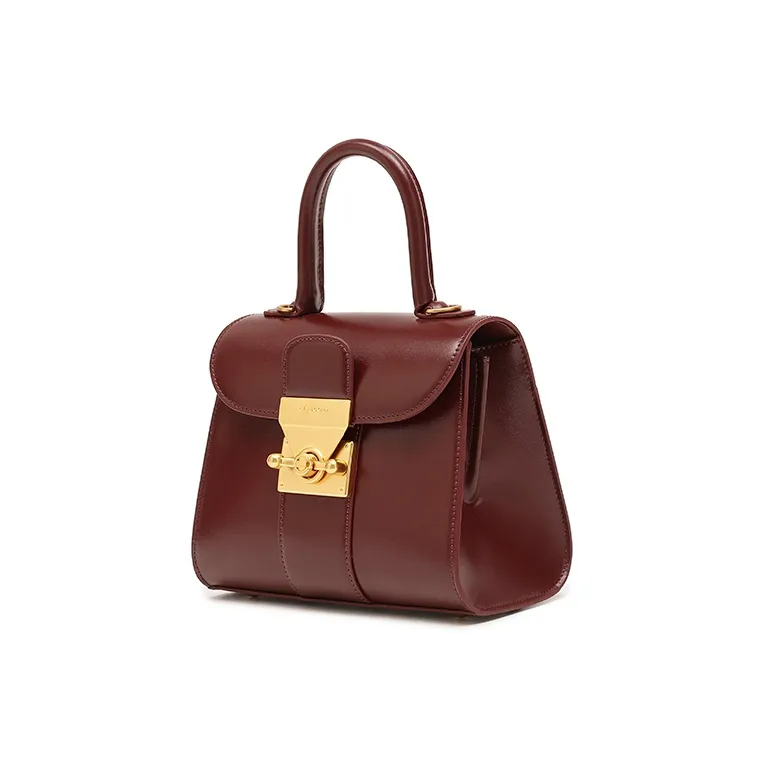 Clannad Cow Leather Shoulder Bag, Crossbody Bag, Handbag Small Size Women's Burgundy-2