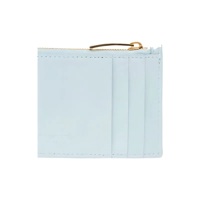 Bottega Veneta Calfskin Card Holder Women's Light Blue-4
