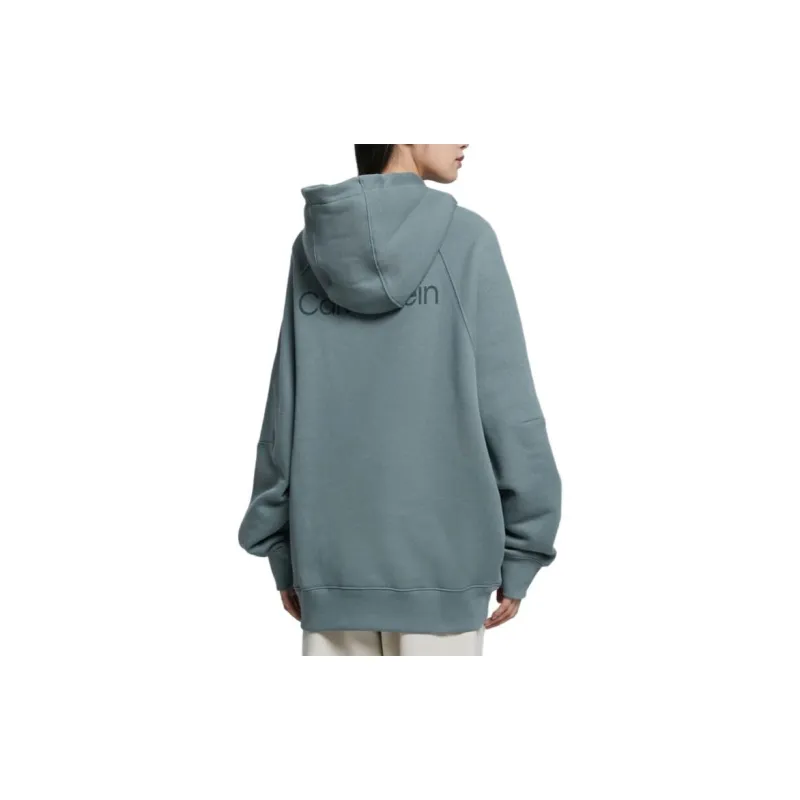 CALVIN KLEIN Simple Collection Sweatshirt Unisex Gray Green-3
