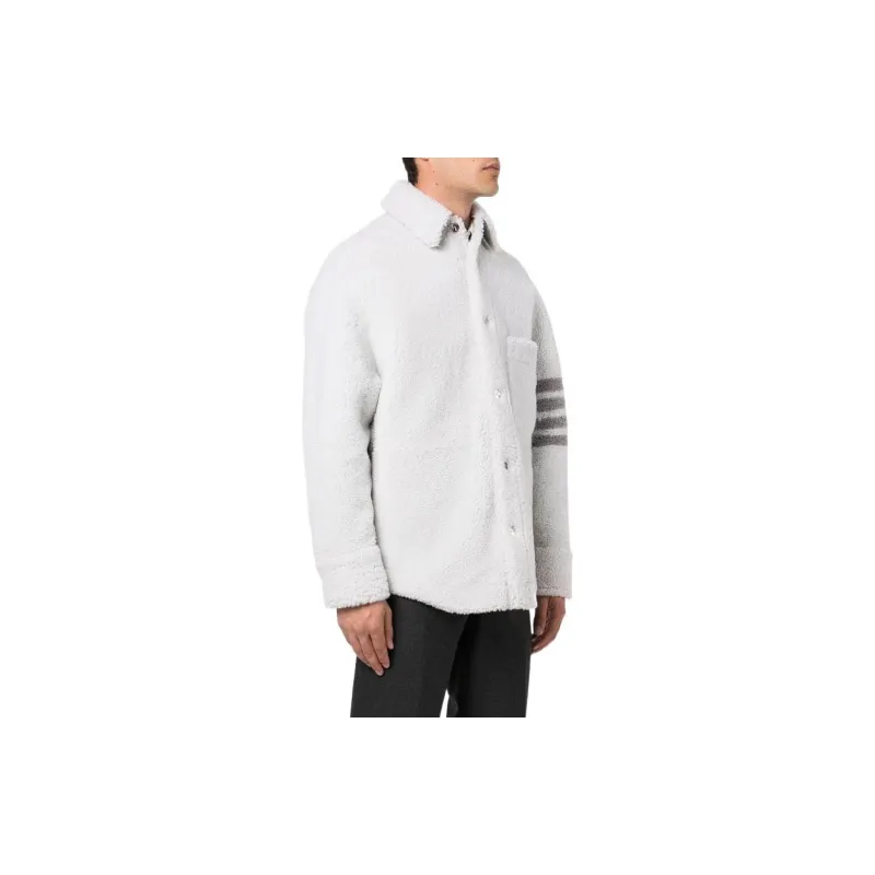 THOM BROWNE 4 Bar Shearling Jacket-3