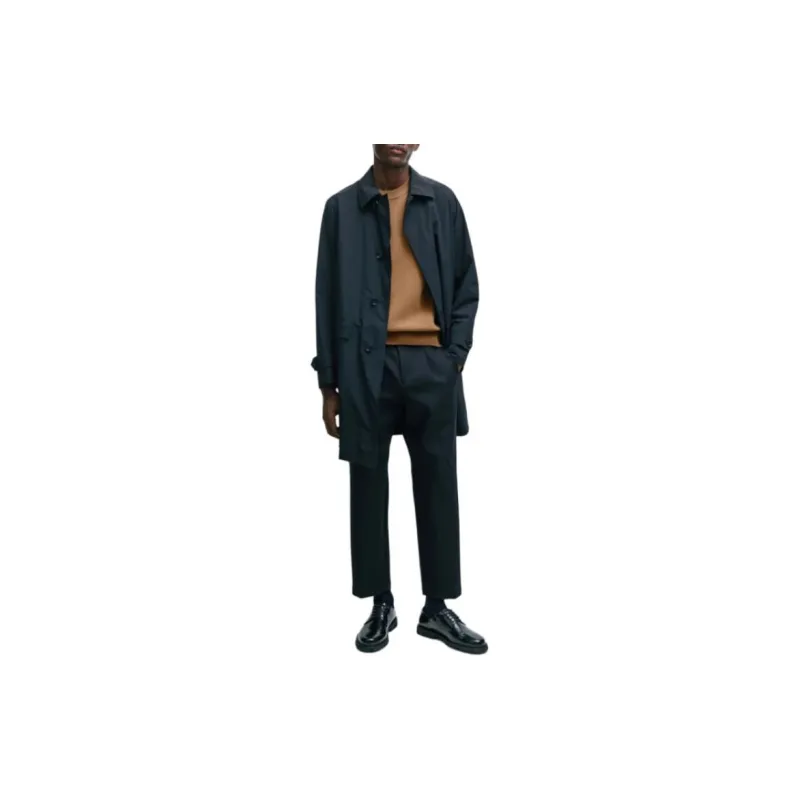HUGO BOSS Cotton Sweater With Colour Blocking And Mesh Detail Sweater Men's Brown-4
