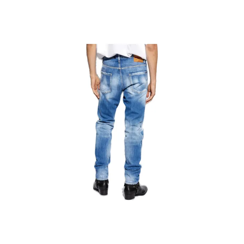 DSQUARED 2 Ripped Straight leg Jeans-2