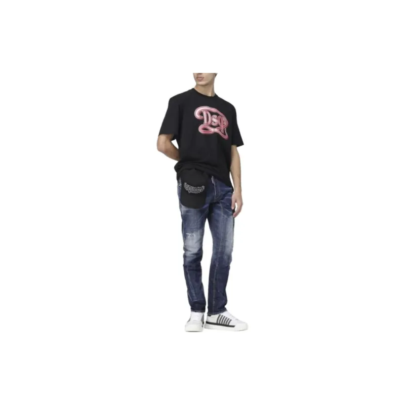DSQUARED 2 Logo print Cotton T shirt-2