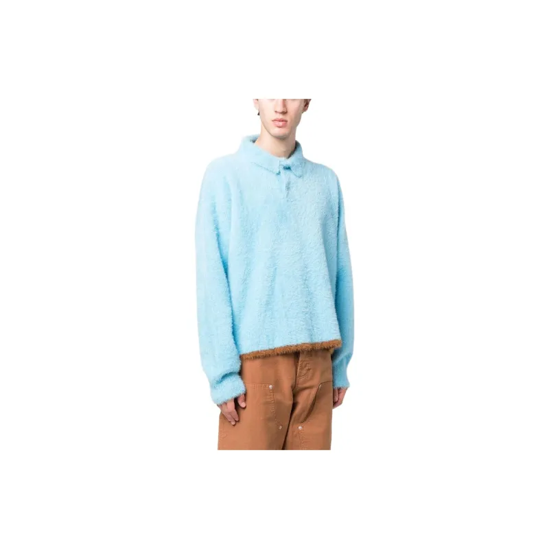 Jacquemus Le Polo Neve Fluffy Longsleeve Polo-3