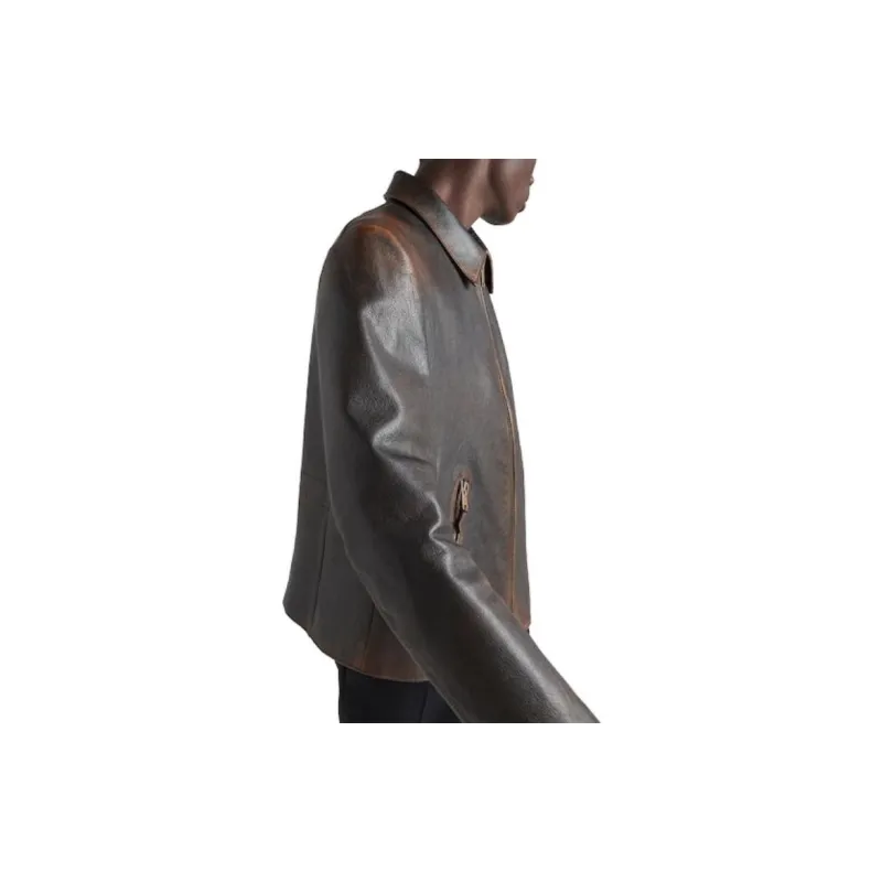 PRADA Leather Jackets Men Brown-3