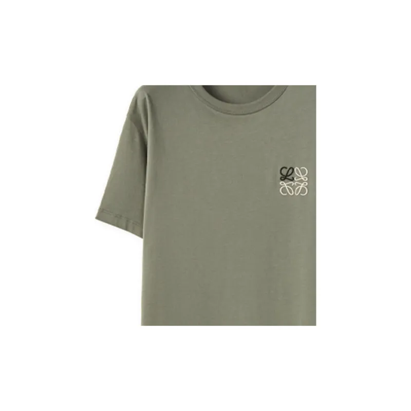 LOEWE Anagram Embroidered T shirt-5