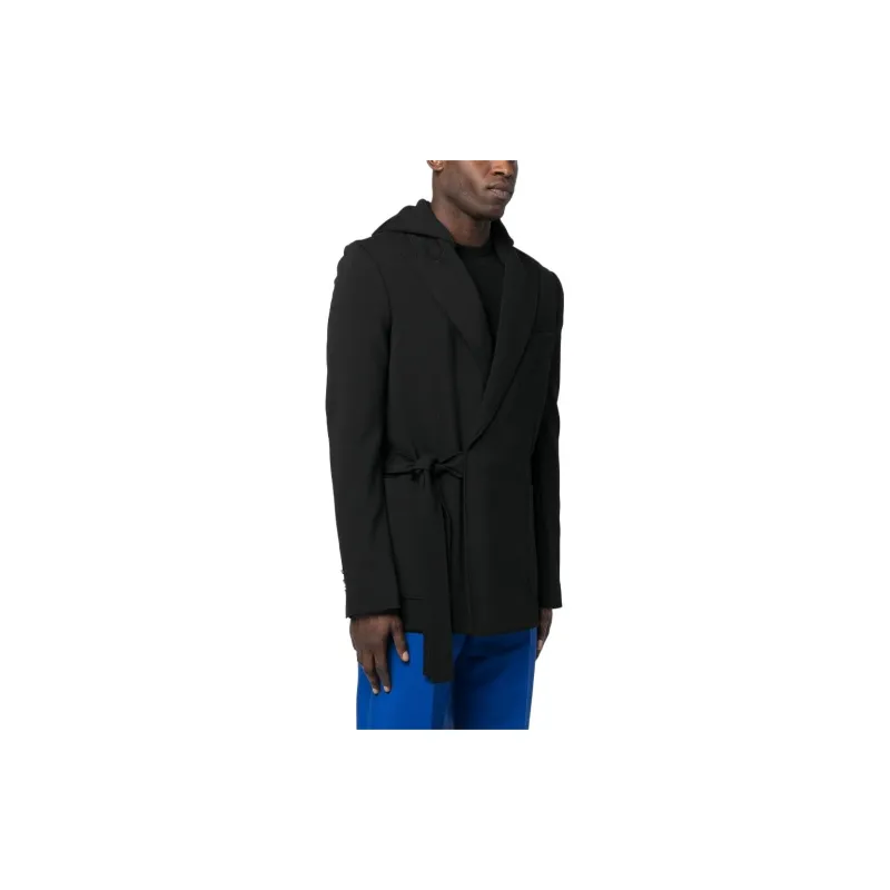 BALMAIN Tie fastening Hooded Jacket-3