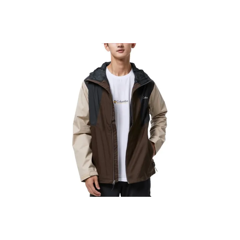 Columbia Waterproof And Warm Windbreaker Jacket Men's Brown-3