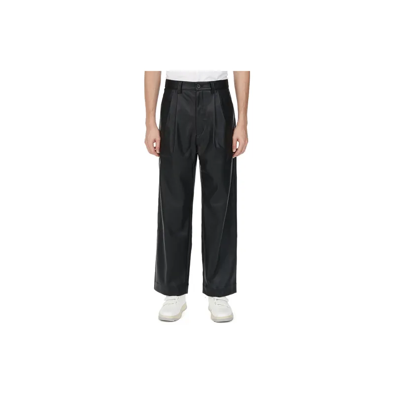 FIVE CM Wide Leg Casual Pants Men's Black-1