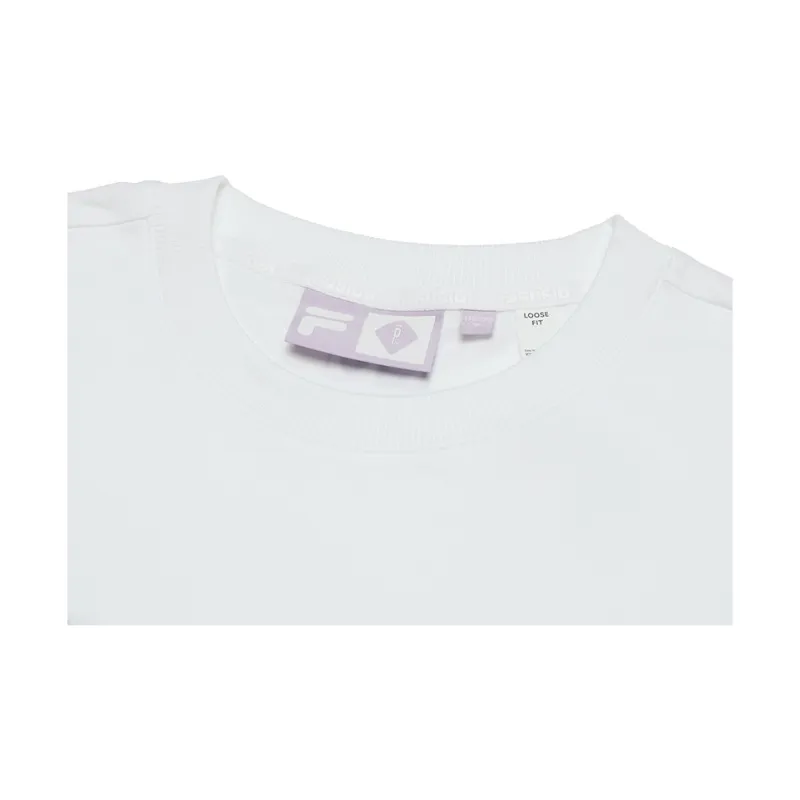 FILA FUSION T Shirts Unisex Bright White-2