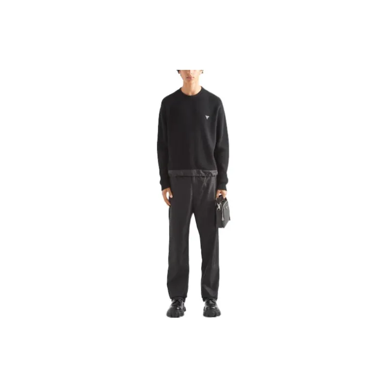 PRADA Triangle logo Trousers-2