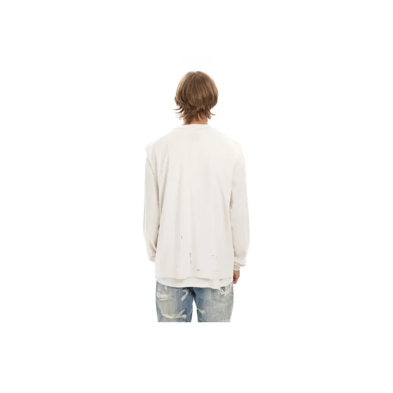 False Perception Tank Top Unisex Distressed White-2