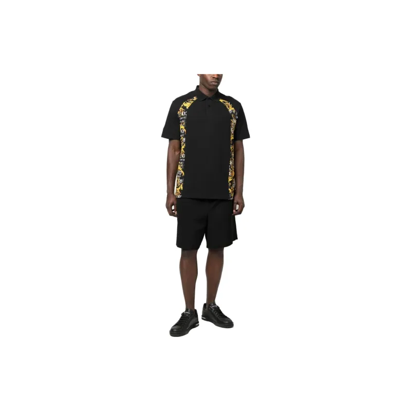 VERSACE JEANS COUTURE Barocco print Short sleeve Polo Shirt-1