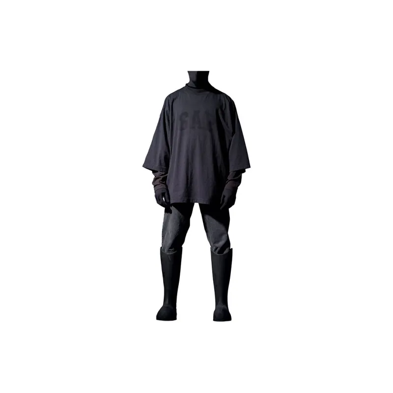 YEEZY X Gap X Balenciaga Dove 3/4 Sleeve Tee Black-4