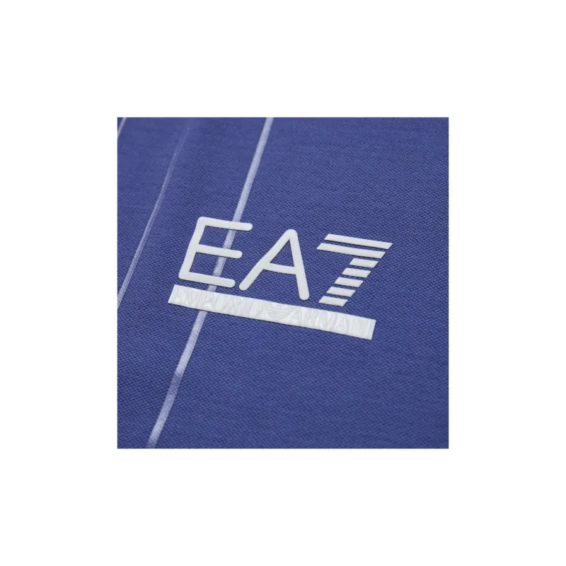 EMPORIO ARMANI EA7 SS24 Polo Shirt Men's Royal Blue-5