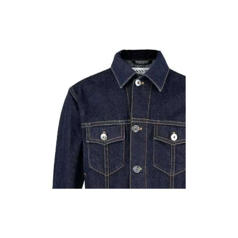 Lanvin SS23 Denim Jacket Men's Dark Blue-4
