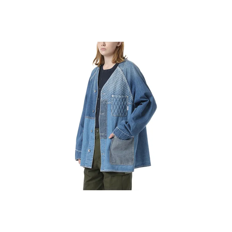 FIVE CM Loose Fit Denim Jacket Men's Blue-4